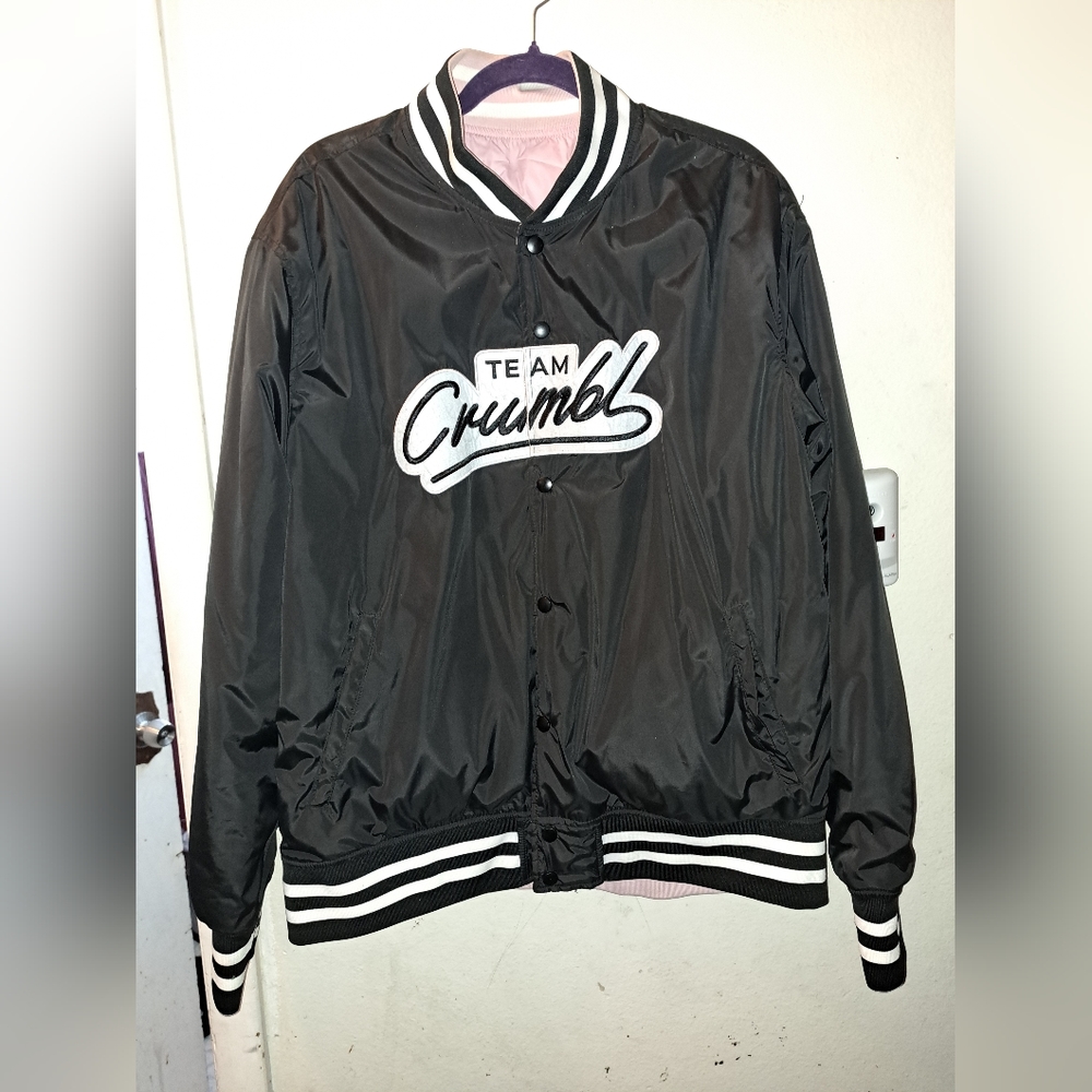 XL Team Crumbl Black/Pink Reversible Bomber Jacket